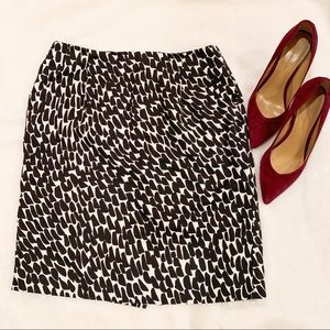 Ann Taylor silk & cotton print skirt size 8P